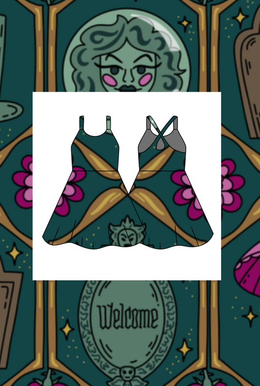 Haunted women’s tennis dress (preorder)