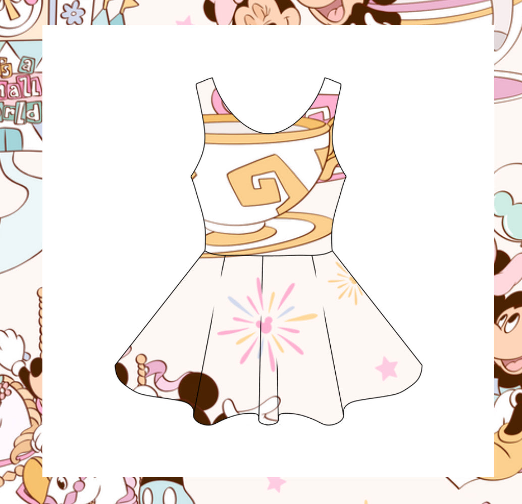 Happy place girls tennis dress (pre order)
