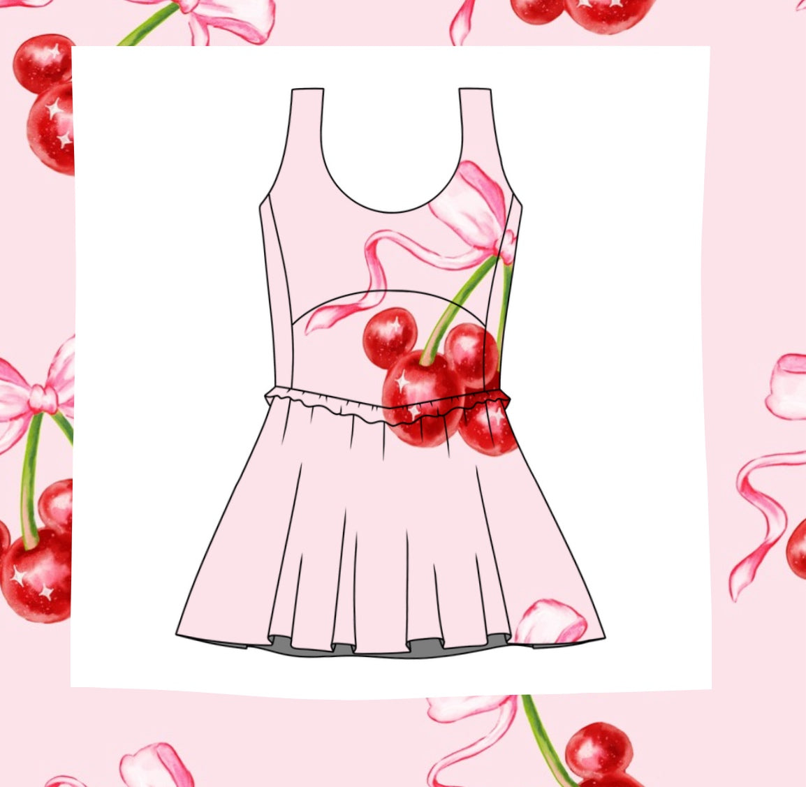 Cherry 🍒 tennis dress women’s new (pre order)