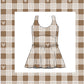 Brown Gingham women’s tennis dress