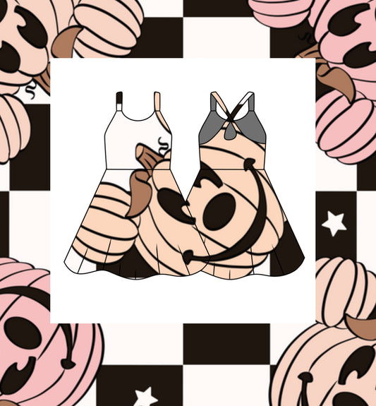 Checkered pumpkin heads (preorder)