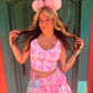 Pink mouse ruffled SKORT ready to ship
