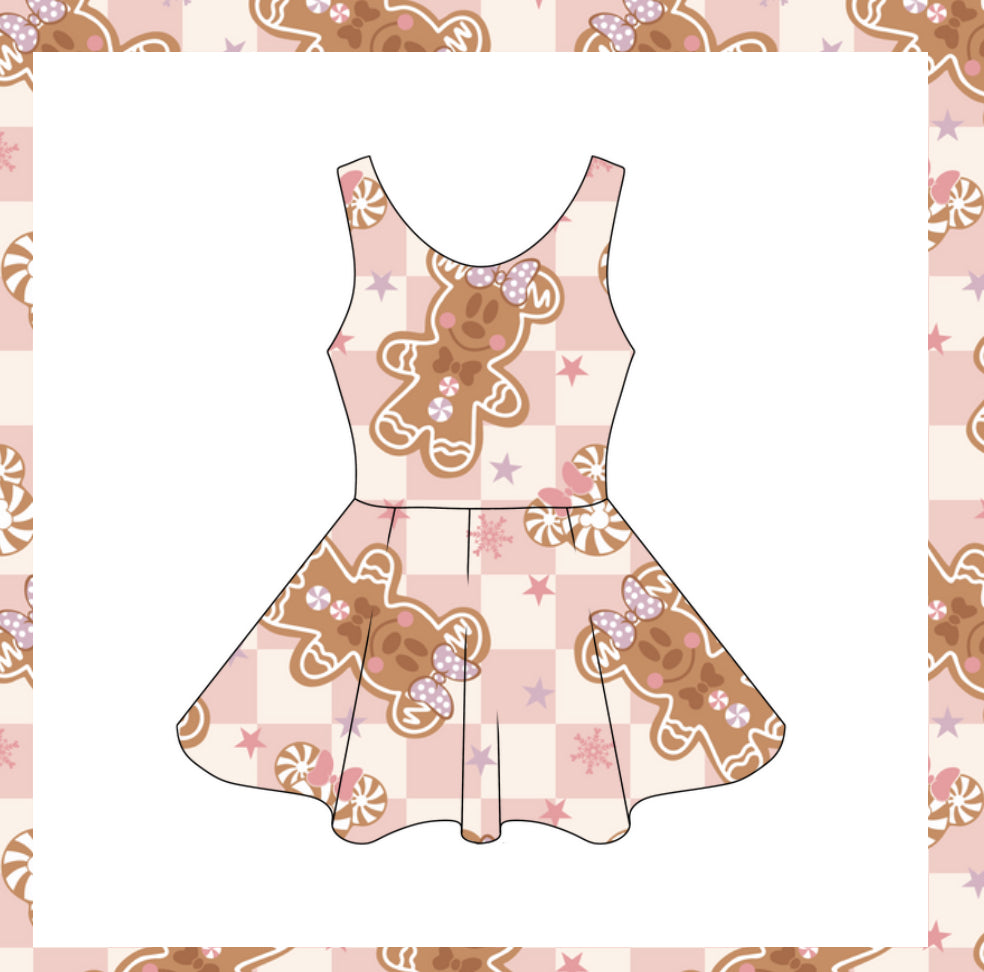 Gingerbread girls tennis dress