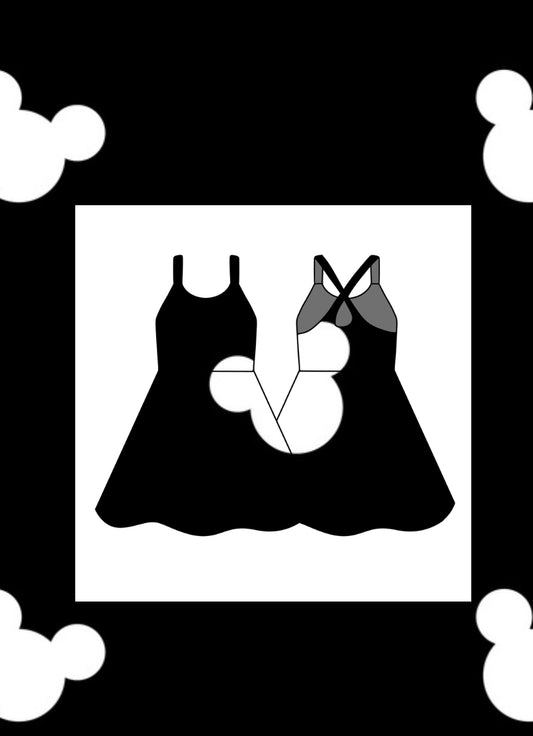 Black subtle tennis dress women’s RTS