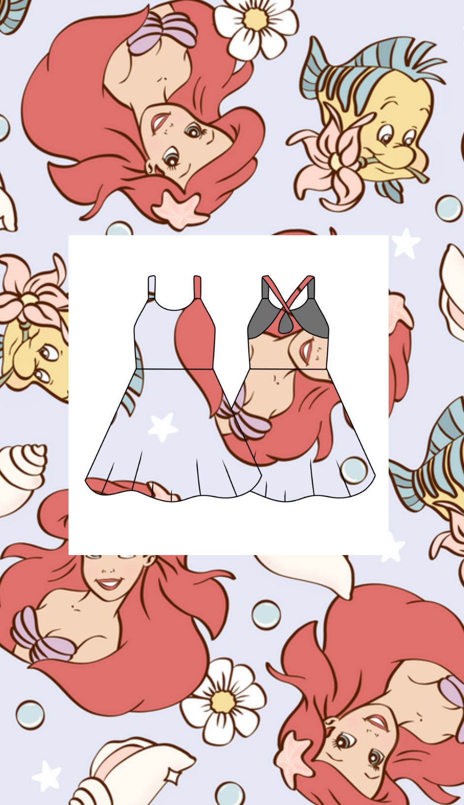 Under the sea women’s tennis dress *preorder*