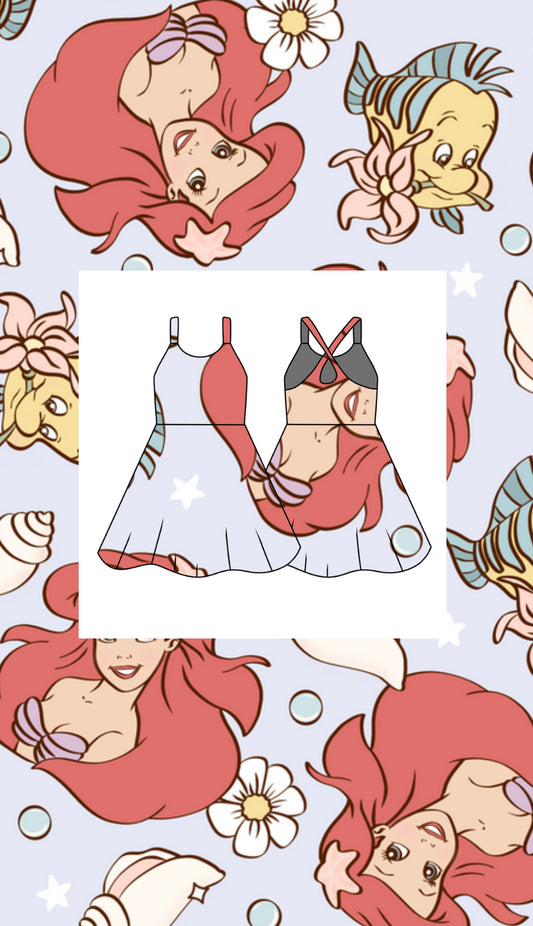 Under the sea women’s tennis dress *preorder*